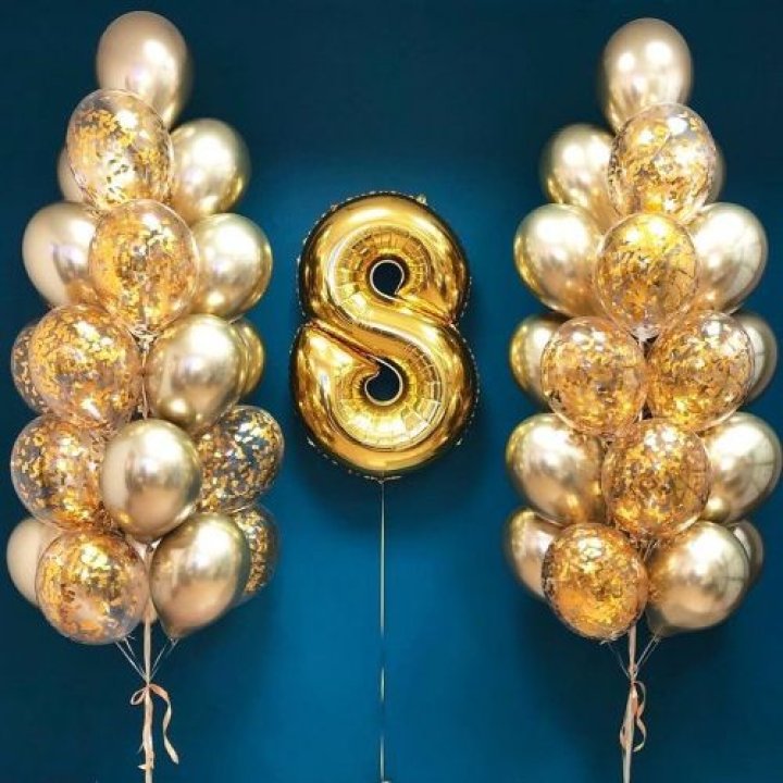 Цифра с фонтанами шаров  в Вологде