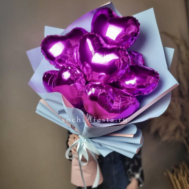 Букет из шаров сердец  в Вологде
