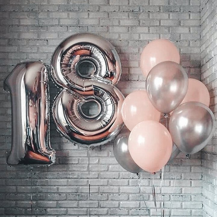 Фольгированный шар Серебряная Цифра в Вологде