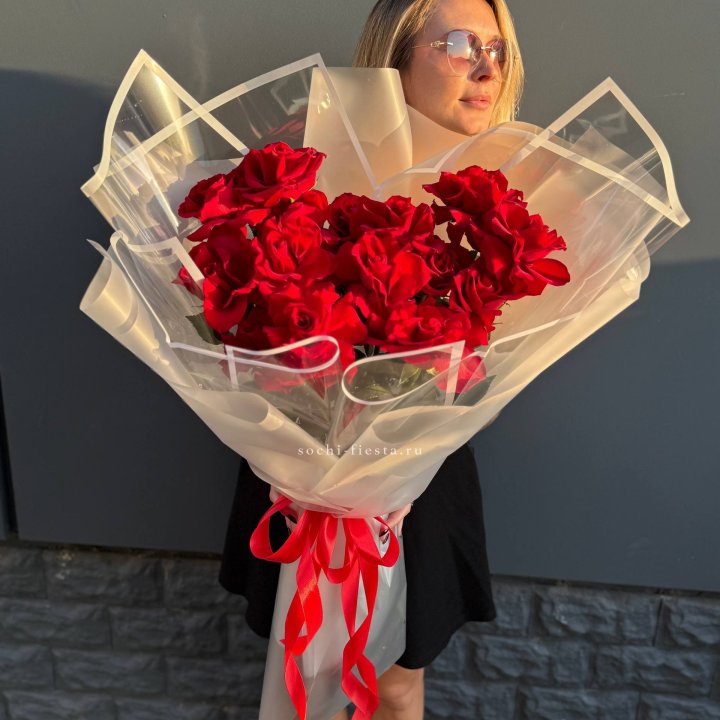  Букет  высоких роз 15 шт в Вологде