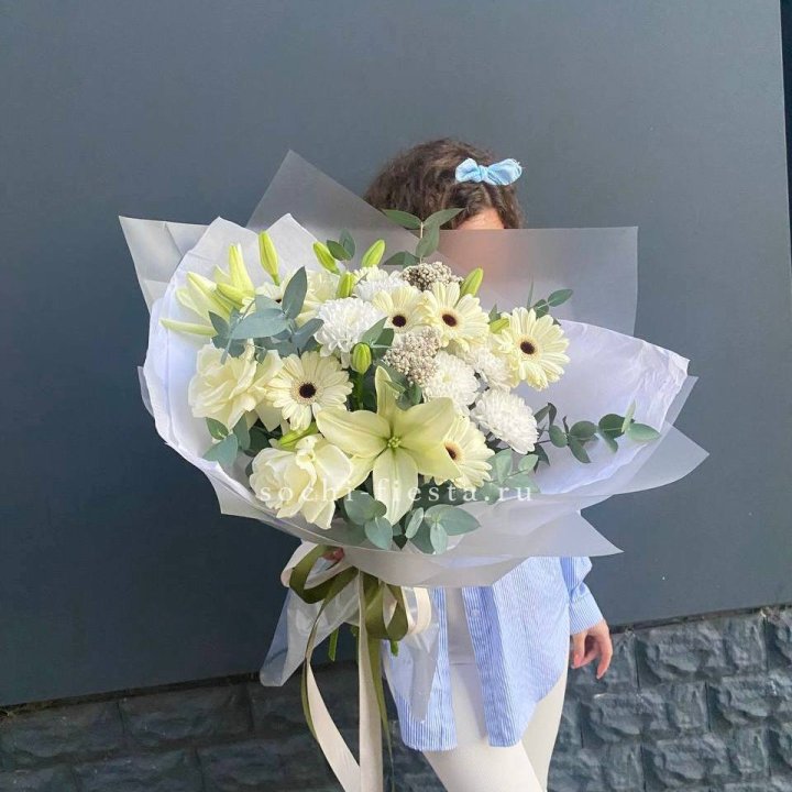Букет с лилией и герберой в Вологде