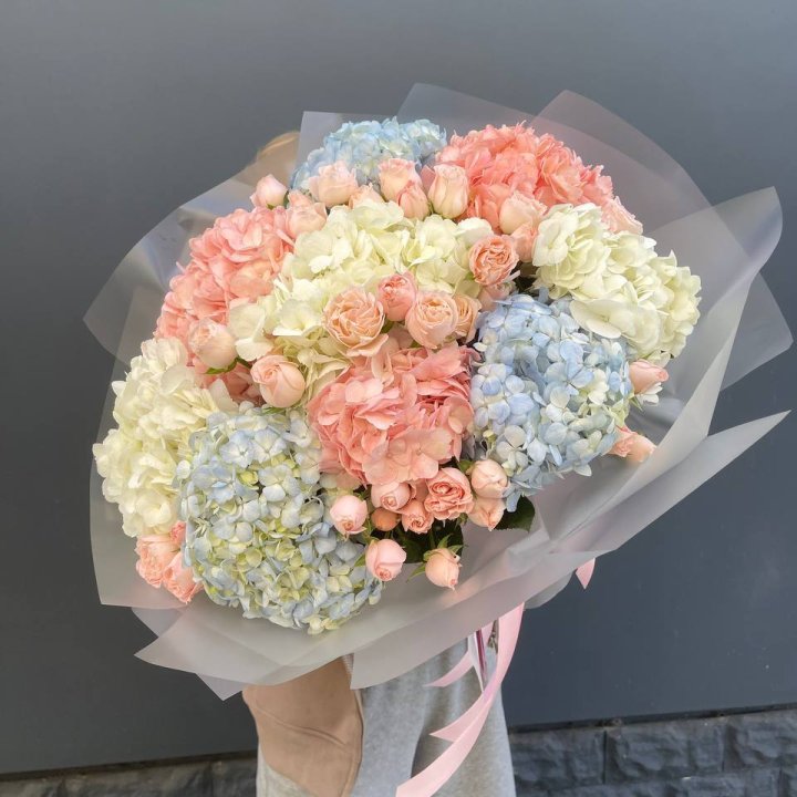 Дуо гортензии и бомбастик в Вологде