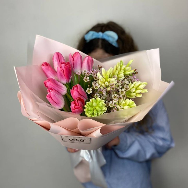  Дуо тюльпаны и гиацинты в Вологде