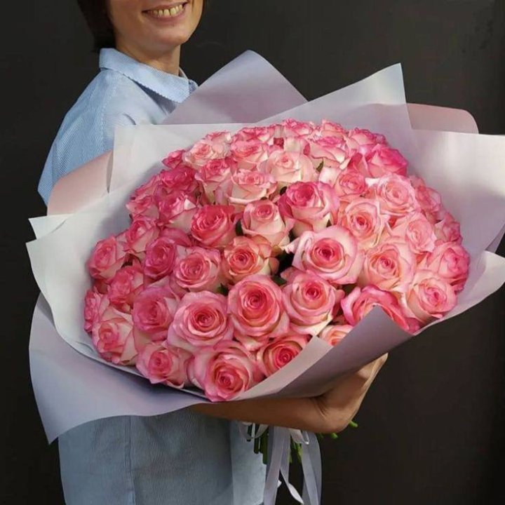 101 роза Джумилия в оформлении  в Вологде