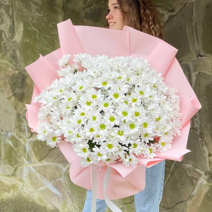  Букет хризантем "Крем" в Вологде