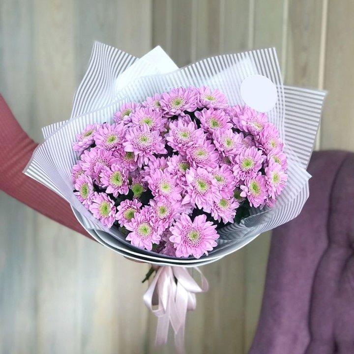 Букет розовых хризантем в Вологде
