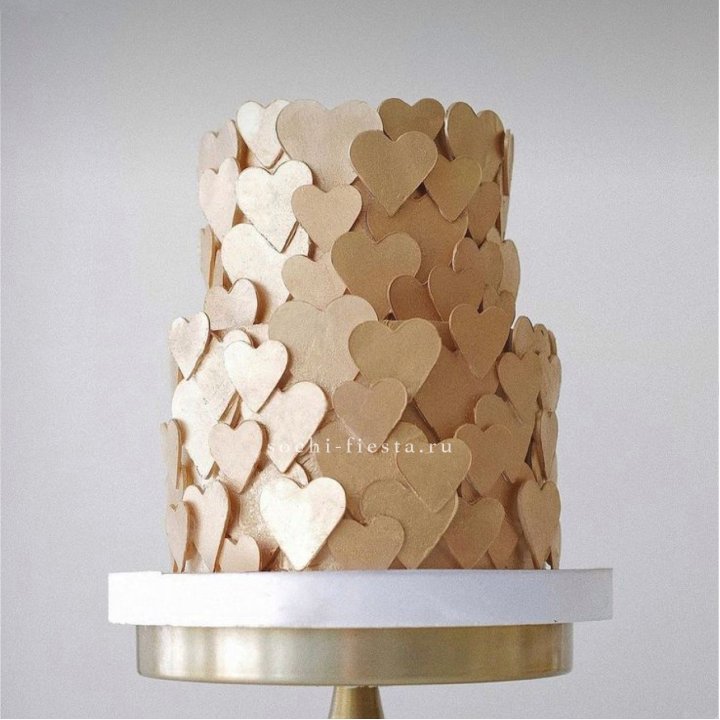 Торт "Hearts" gold в Вологде