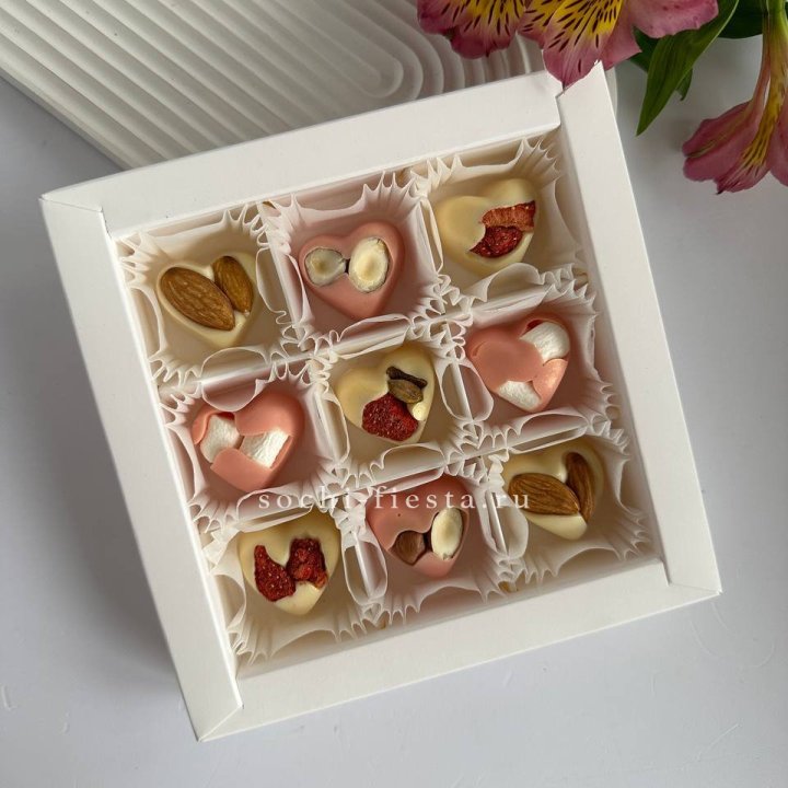 Набор конфет из бельгийского шоколада Сердца в Вологде