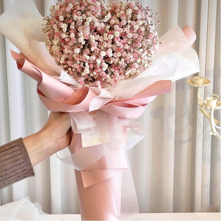 Сердце из гипсофилы  в Вологде