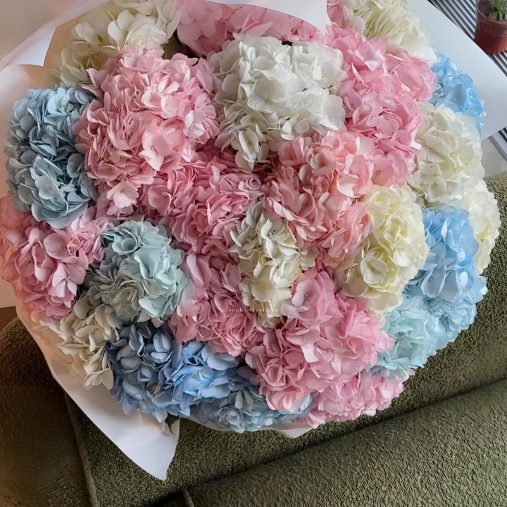 Букет гортензий микс в Вологде