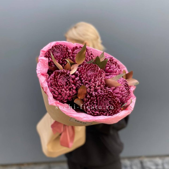 7 Хризантем Бигуди в золоте в Вологде