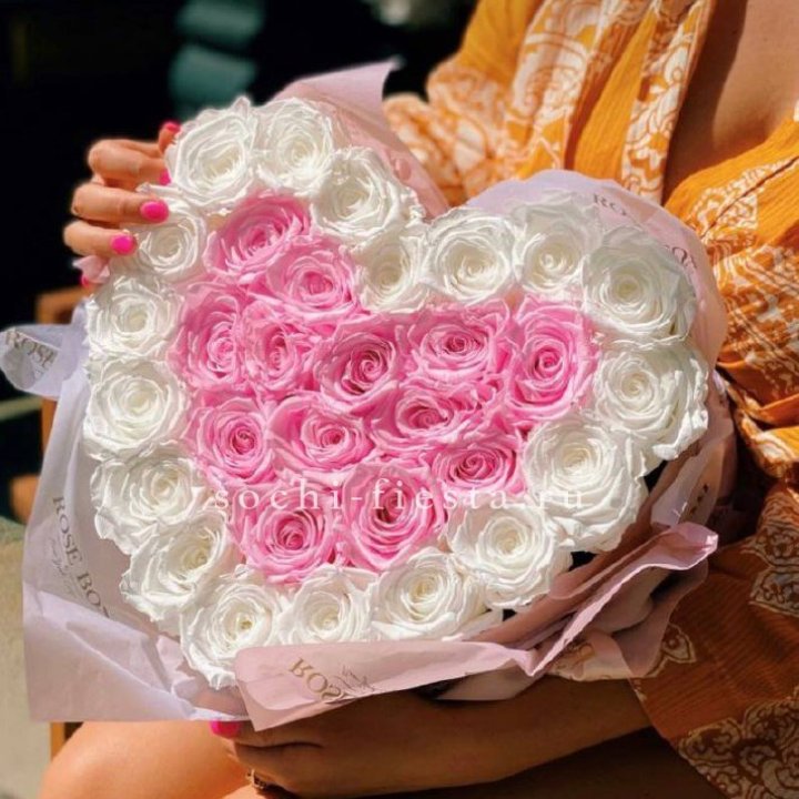 Бокс сердце с розами №2 в Вологде