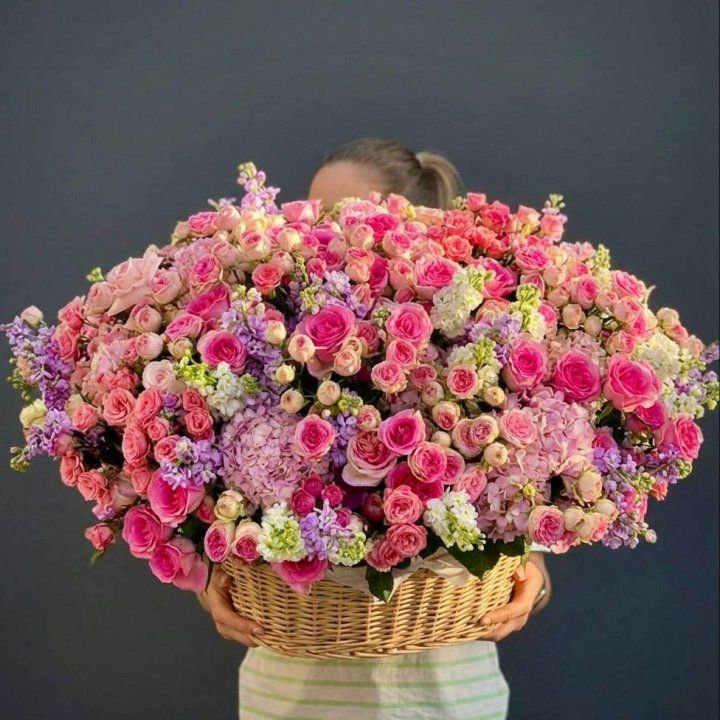 Цветочная корзина гигант №5 в Вологде