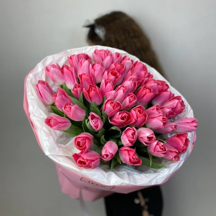 51 розовый тюльпан "Рози" в Вологде
