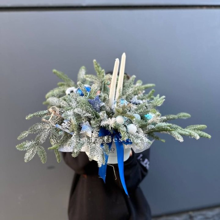 Новогодняя композиция в коробке  в Вологде