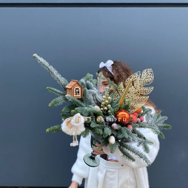 Композиция в бокале огненная  в Вологде