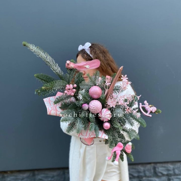 Композиция бокал розовый в Вологде