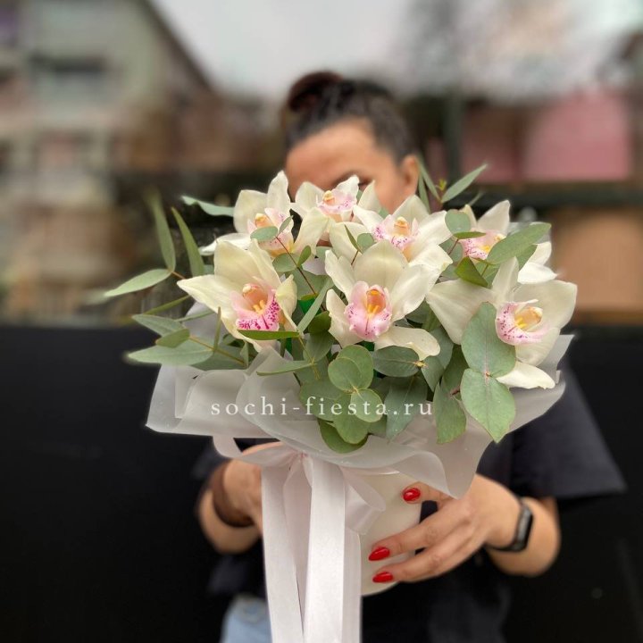 Бокс с орхидеями в Вологде