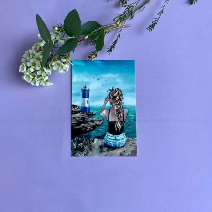 Открытка к букету "Океан" в Вологде