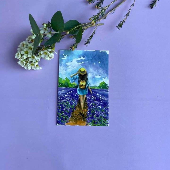 Открытка к букету "Цветочная дорога" в Вологде