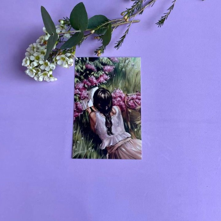 Открытка к букету "Среди пионов" в Вологде