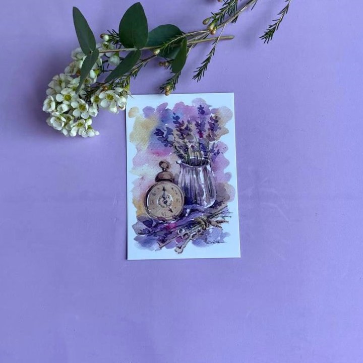 Открытка к букету "Часы" в Вологде