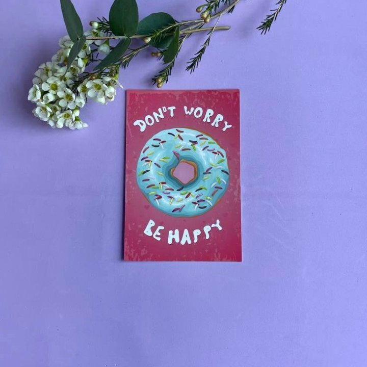 Открытка к букету "Не волнуйся..." в Вологде