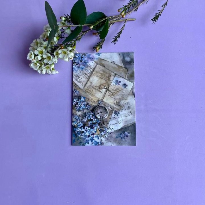 Открытка к букету "Время" в Вологде