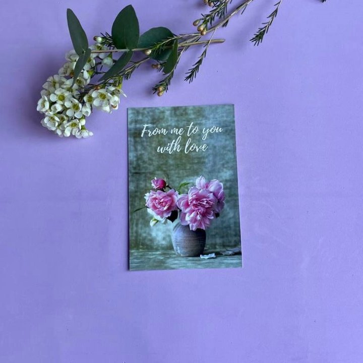 Открытка к букету "С любовью..." в Вологде