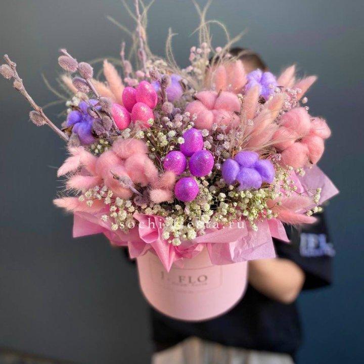 Сухоцветы в коробке  в Вологде