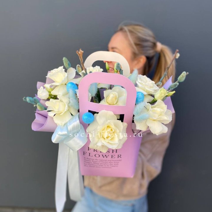 Цветочная сумочка "Пасхальная композиция" в Вологде