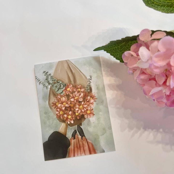 Открытка к букету "Букет" в Вологде