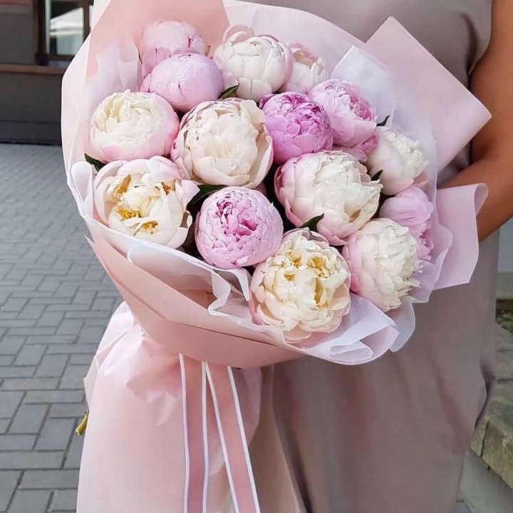 Букет пионов "Маршмелоу" в Вологде