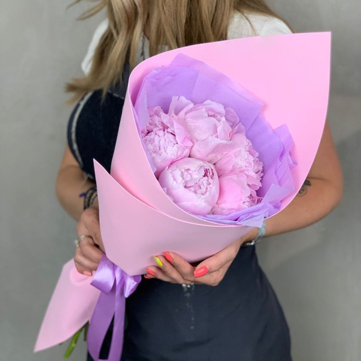 Букет пионов "Файв" в Вологде