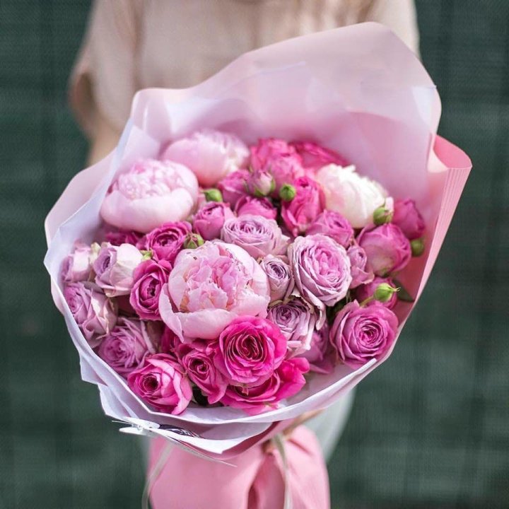 Букет с пионами "Леси" в Вологде