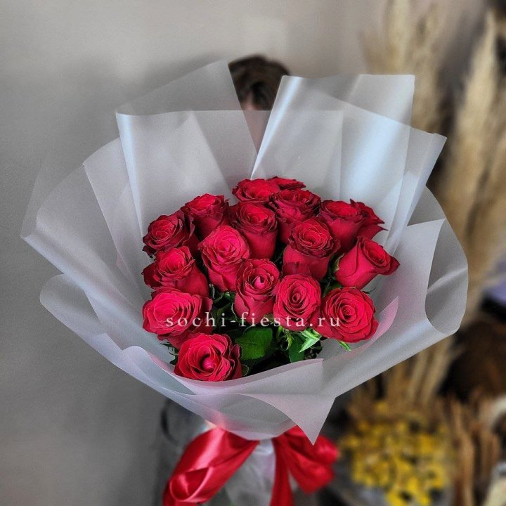 17 красных роз "Нет времени ждать" в Вологде