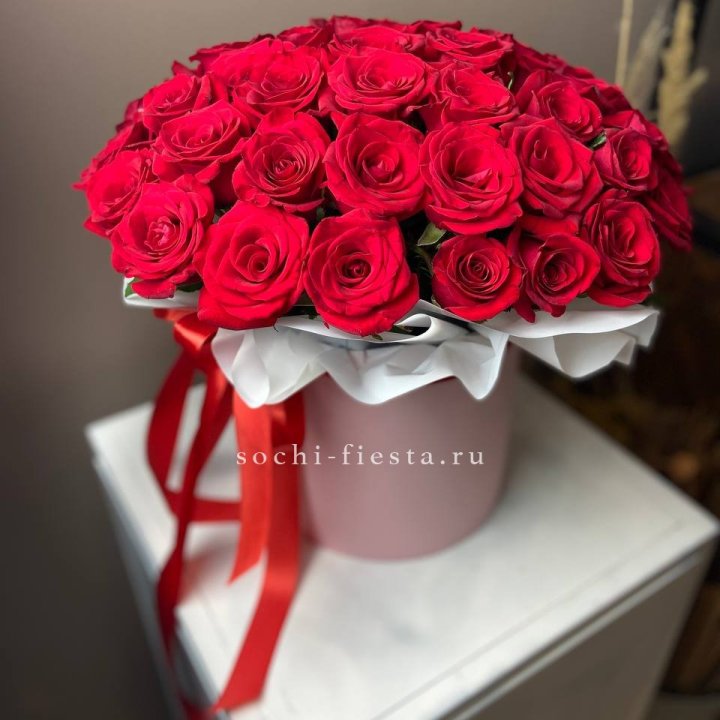 Красные розы 51шт  в коробке в Вологде