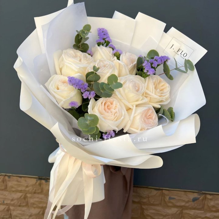 Букет из роз Вайт охара в Вологде
