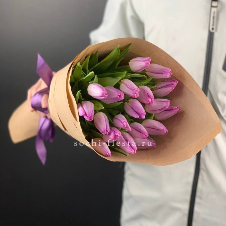 19 розовых  тюльпанов в Вологде